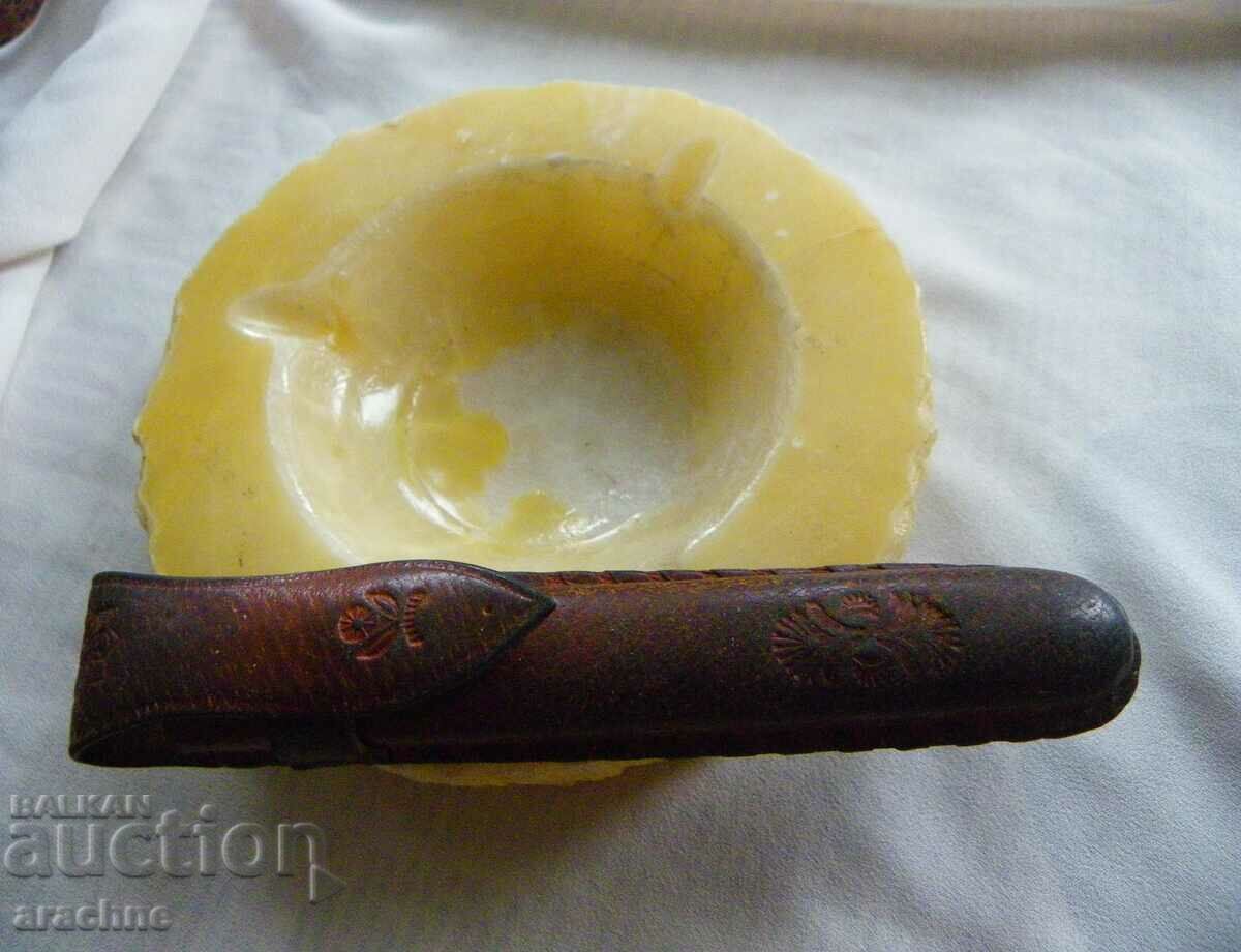 Old Italian ashtray and cigar container