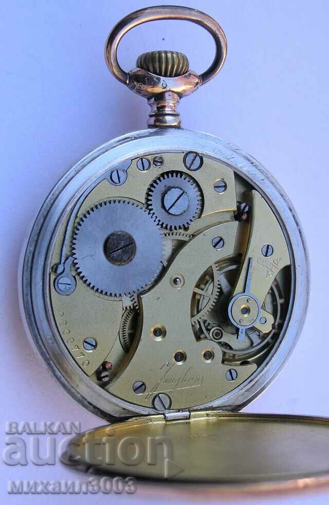 ANTIQUE JUNGHANS SILVER POCKET WATCH - 6 ANTIQUE JUNGHANS SILVER POCKET WATCH - 6
