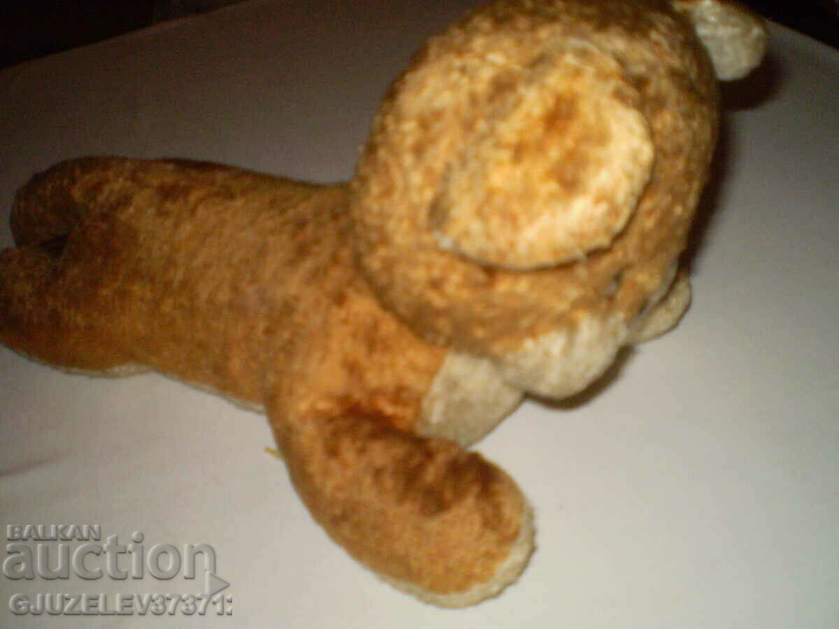 Delivery of Vintage stuffed toy Lion stuffed with straw GLASS eyes "R