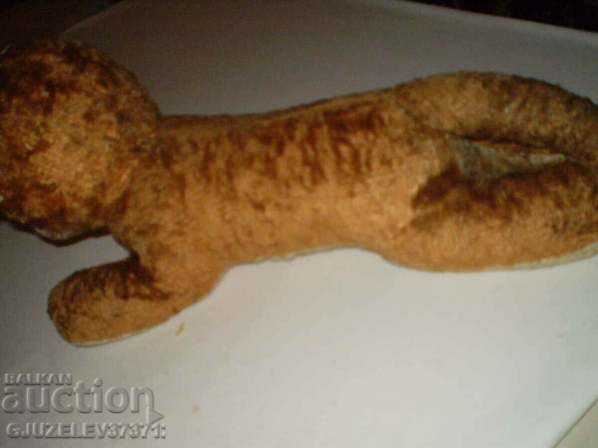 Vintage stuffed toy Lion stuffed with straw GLASS eyes "R - 5
