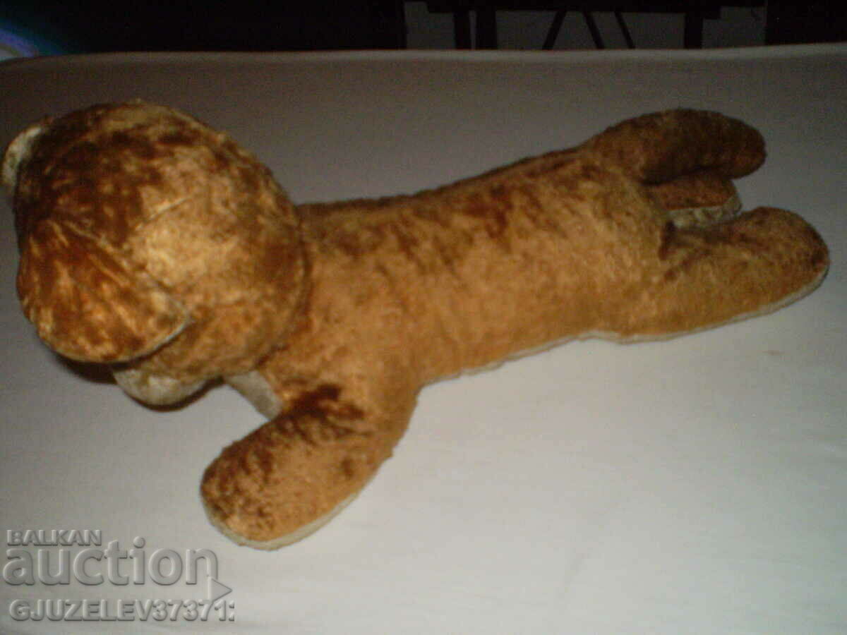 Vintage stuffed toy Lion stuffed with straw GLASS eyes "R - 6