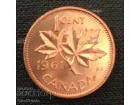 Καναδάς. 1 cent 1961 UNC.