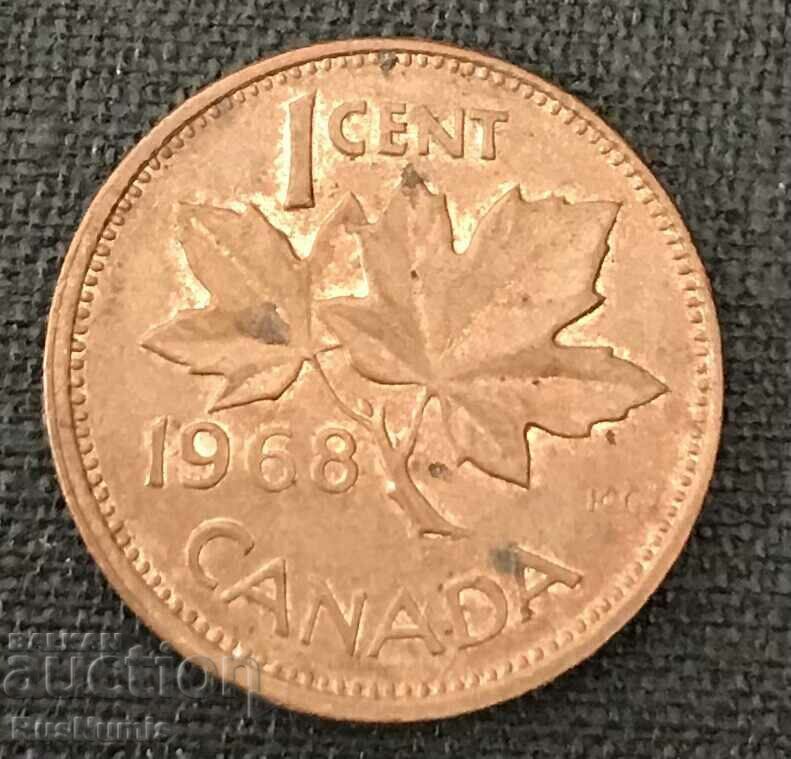 Канада. 1 цент 1968 г. UNC.