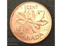 Канада. 1 цент 1974 г. UNC.