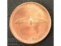 Канада. 1 цент 1967 г. Конфедерация Канада.UNC
