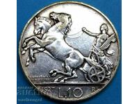 10 lire 1927 Italia 9,96g argint
