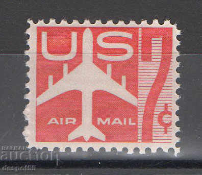 1960. Η.Π.Α. Αεριωθούμενο αεροπλάνο - στυλιζαρισμένη εικόνα.