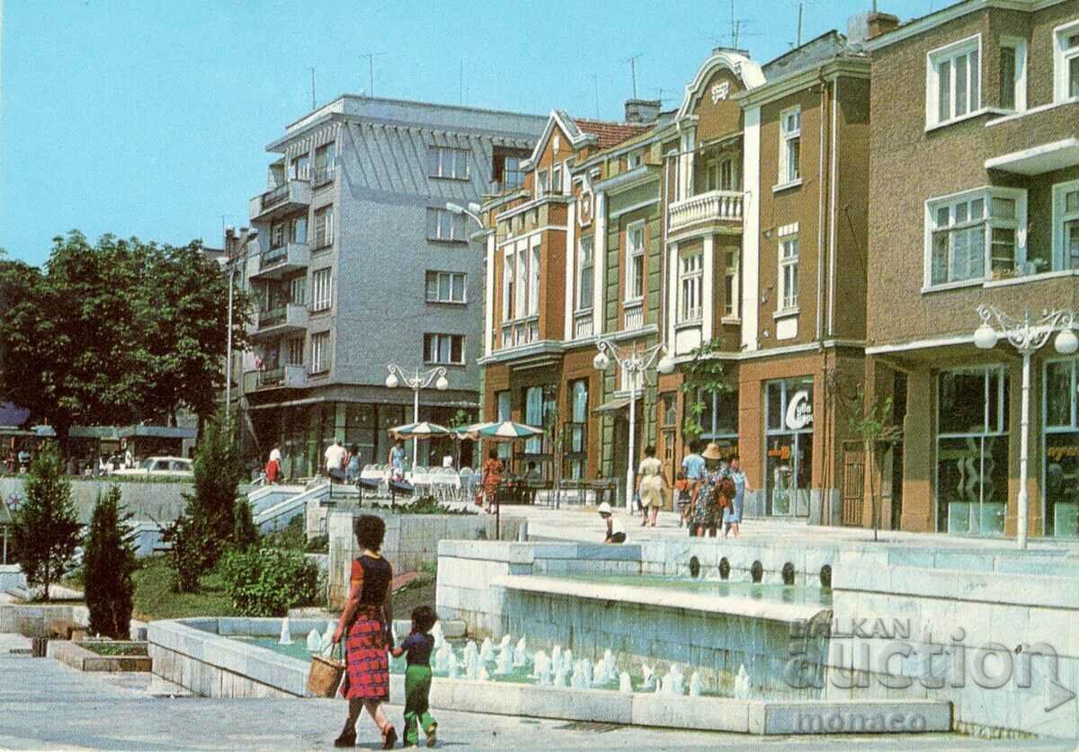 Παλιά καρτ ποστάλ - Μπουργκάς, το κέντρο