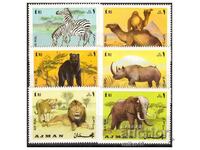 AJMAN 1969 Animals pure serie 6 timbre