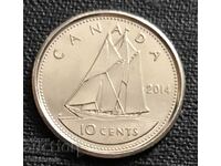 Canada. 10 cenți 2014 UNC.