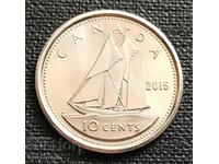 Canada. 10 cenți 2015 UNC.