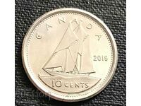 Канада. 10 цента 2019 г. UNC.