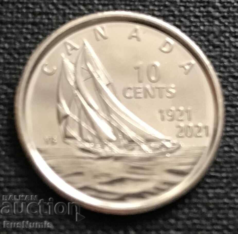 Canada. 10 cents 2021 UNC.