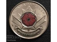 Καναδάς. 25 Cents 2004 Poppy Coin.UNC.