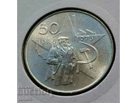 Cehoslovacia 50 de coroane 1973 UNC - Argint