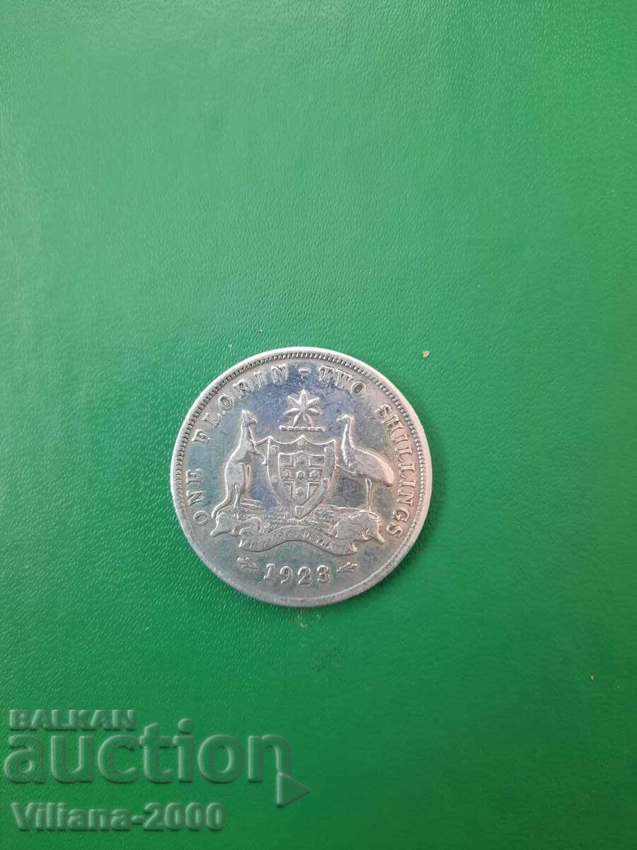 Coin-One Florin-Two Shilling 1923 year.