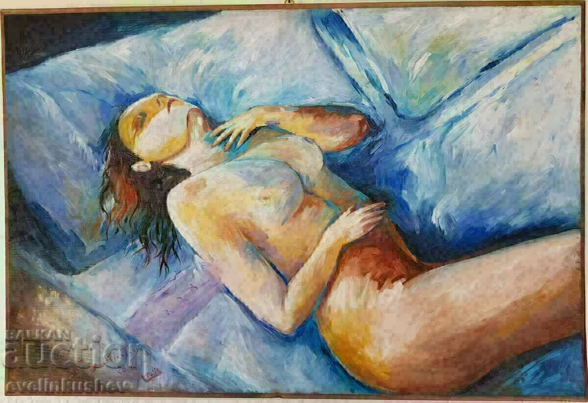 Auction Oil painting "Anxiety" Italian artist Auction Oil painting "Anxiety" Italian artist