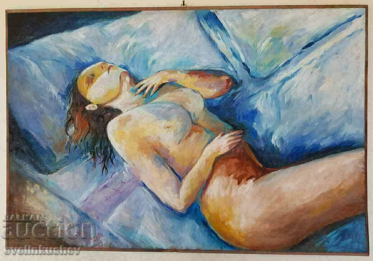 Oil painting "Anxiety" Italian artist