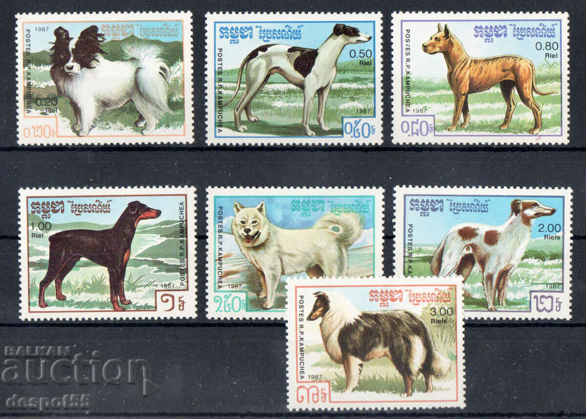 1987. Cambodia. Dogs.