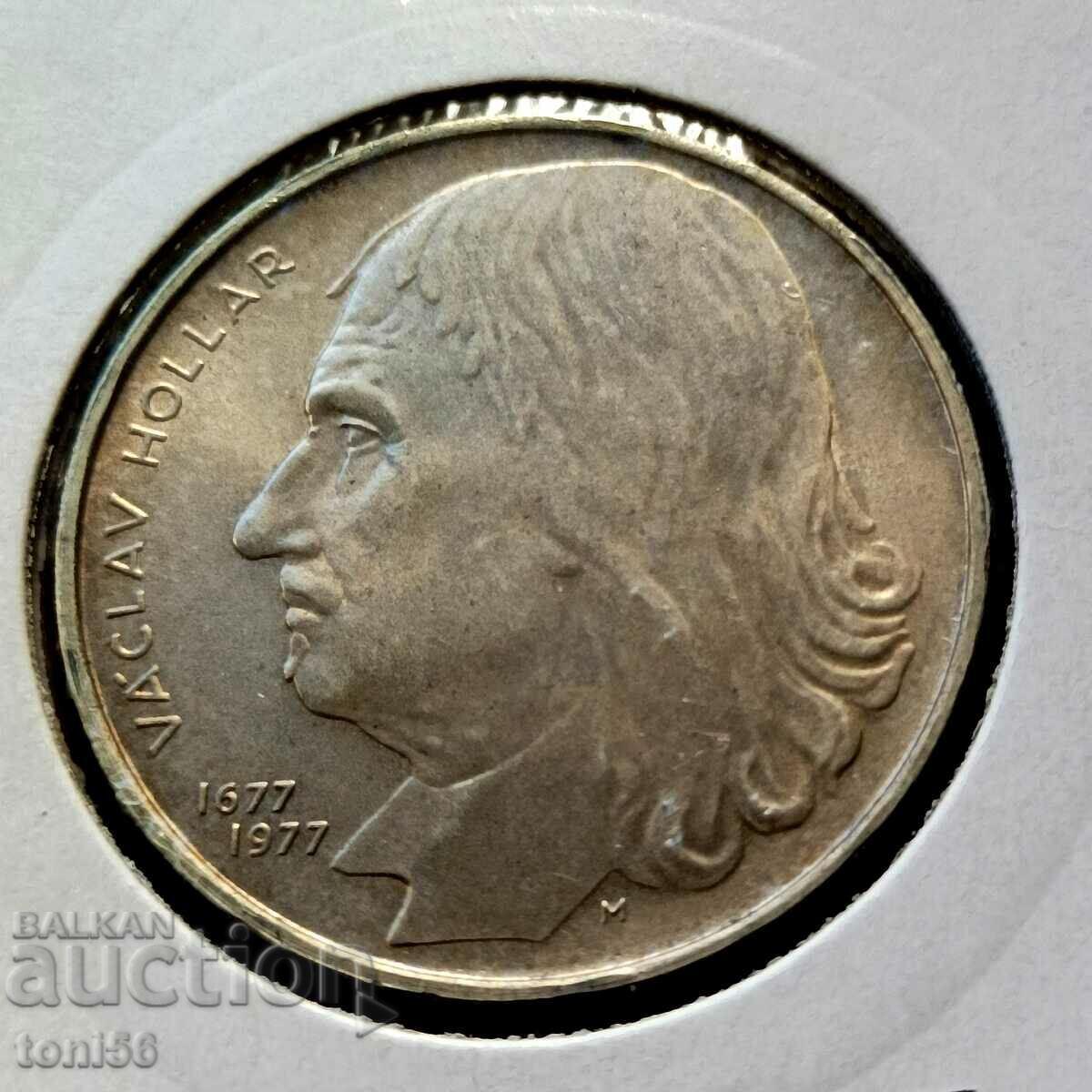 Cehoslovacia 100 de coroane 1977 UNC - Argint
