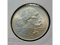 Чехословакия 100 крони 1971 UNC - сребро