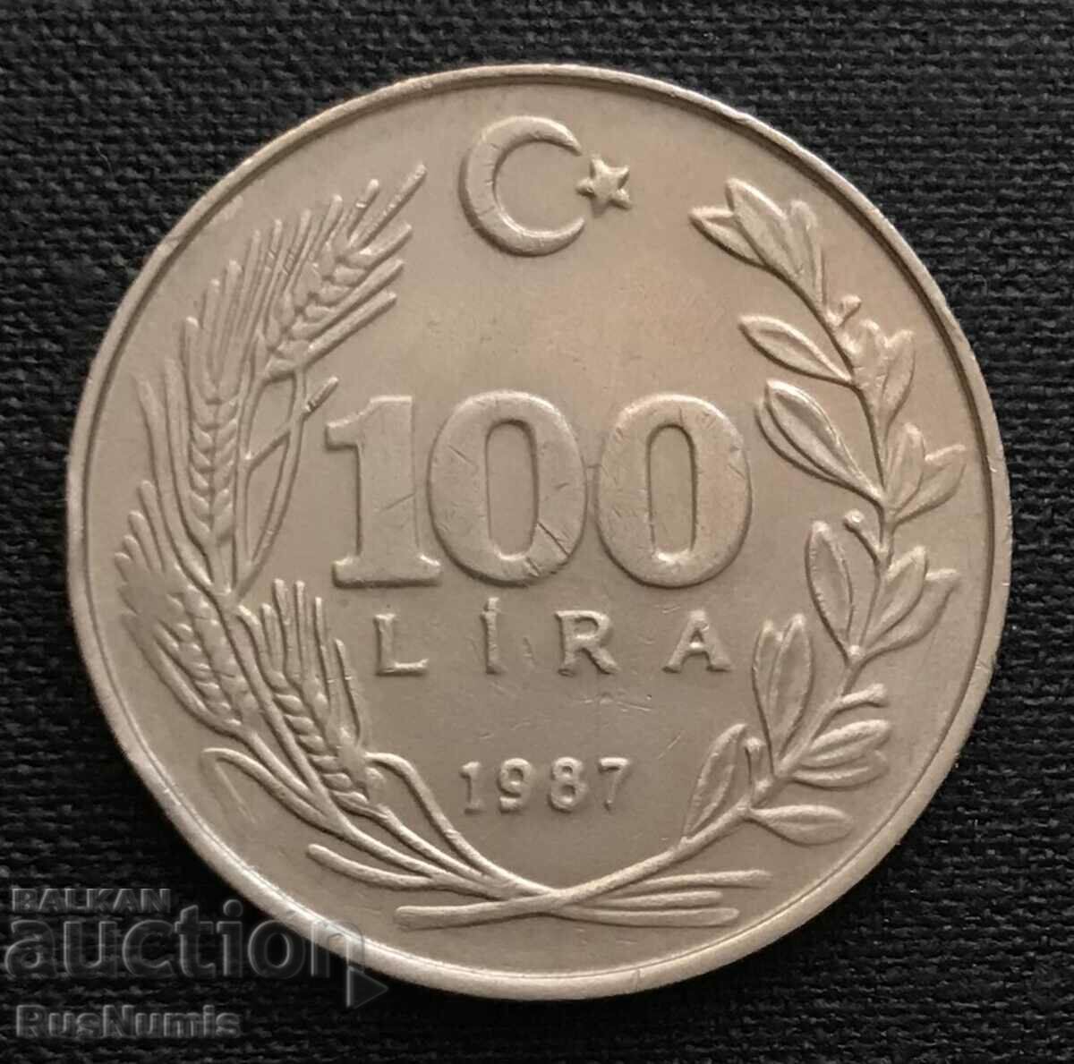 Turkey. 100 pounds 1987