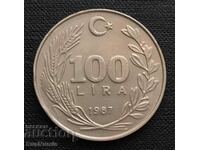 Турция. 100 лири 1987 г.