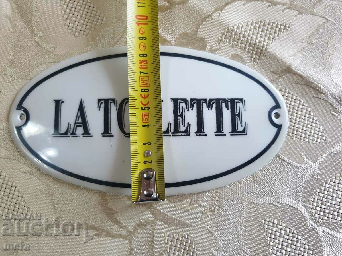 Porcelain sign for sanitary room - 5