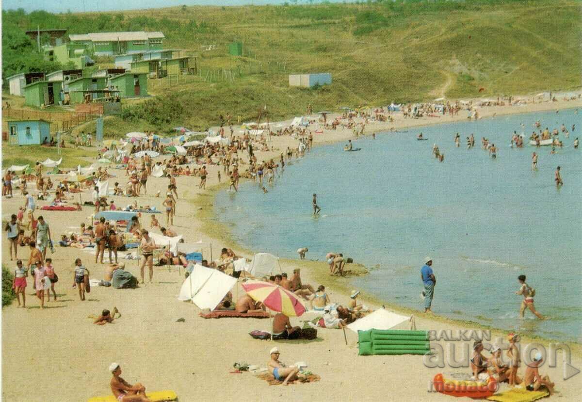 Carte poștală veche - Chernomorets, plaja