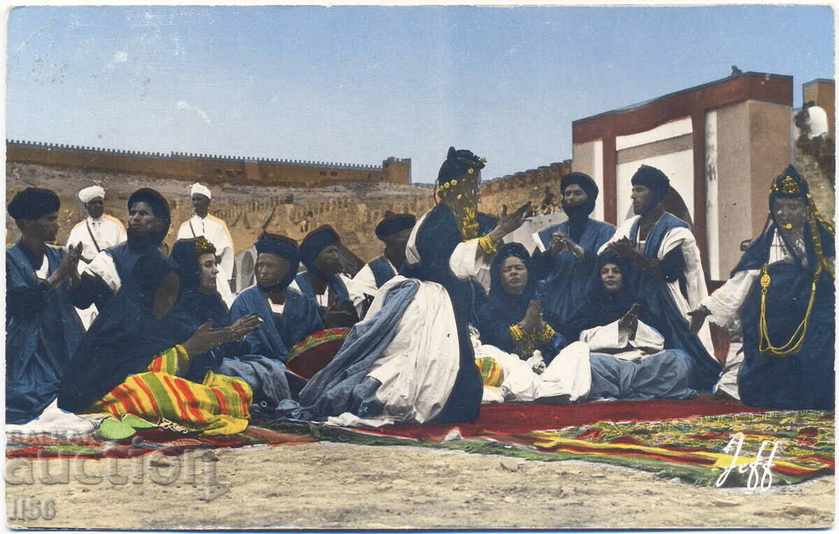 Мароко - етнография - танц Гуедра - ок. 1960