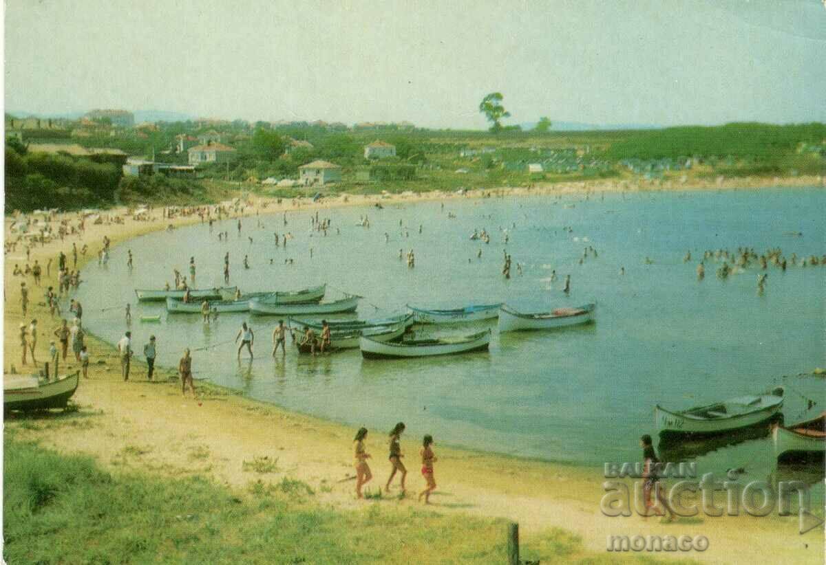 Old postcard - Chernomorets, the Beach