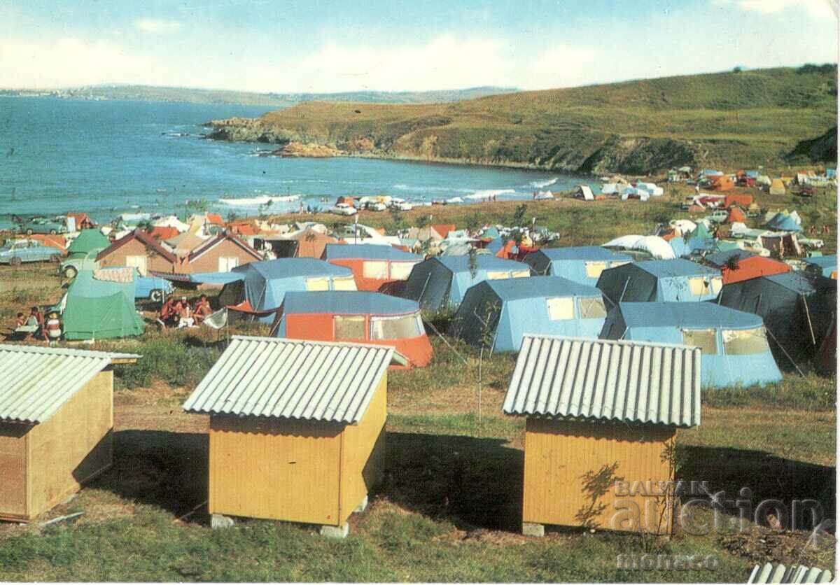 Old card - Chernomorets, Camping "Chernomorets"