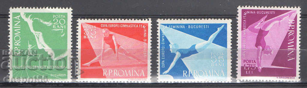 1957. România. Campionatele Europene de gimnastică pentru femei.