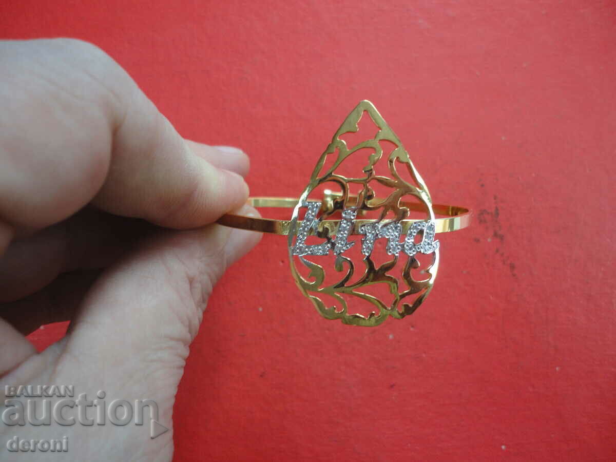 Delivery of Gold-plated bracelet with Lina stones