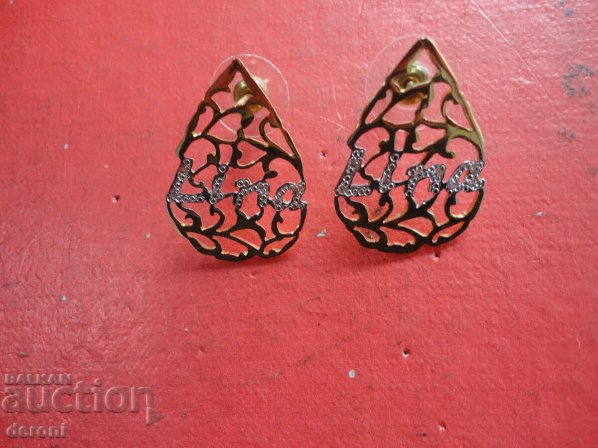 Gorgeous gold plated earrings Lina stone earrings with price 20.00 BGN | € 10.23