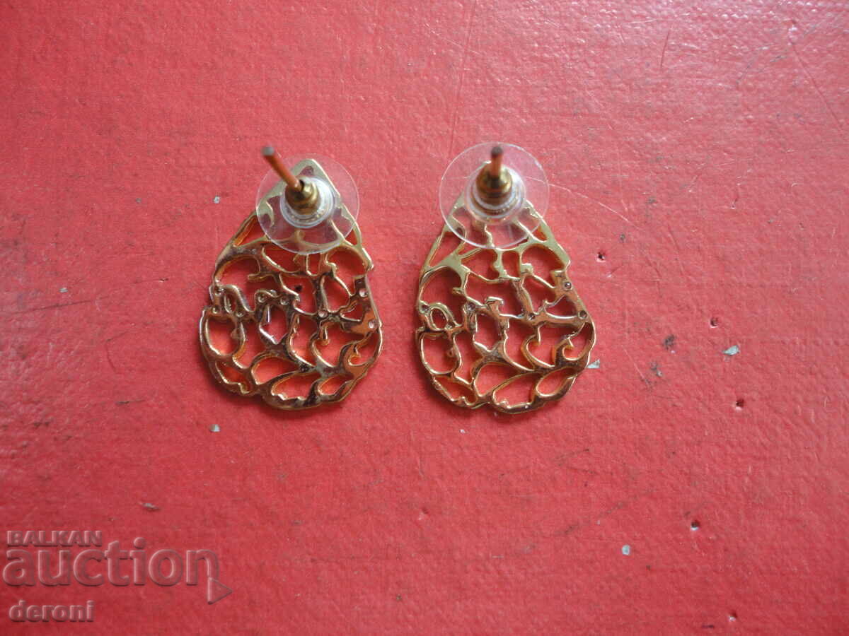 Auction  Gorgeous gold plated earrings Lina stone earrings