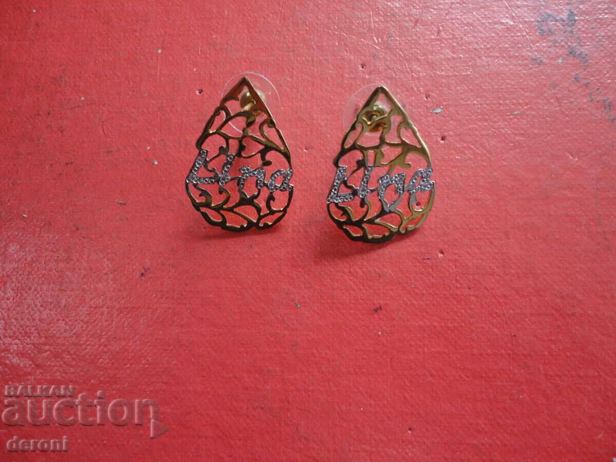 Gorgeous gold plated earrings Lina stone earrings - 7
