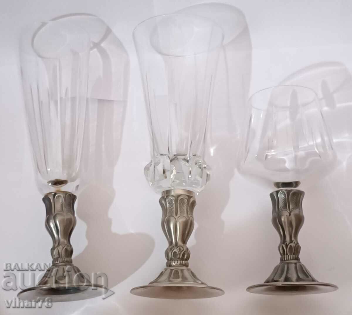 Lot of three glasses - 5