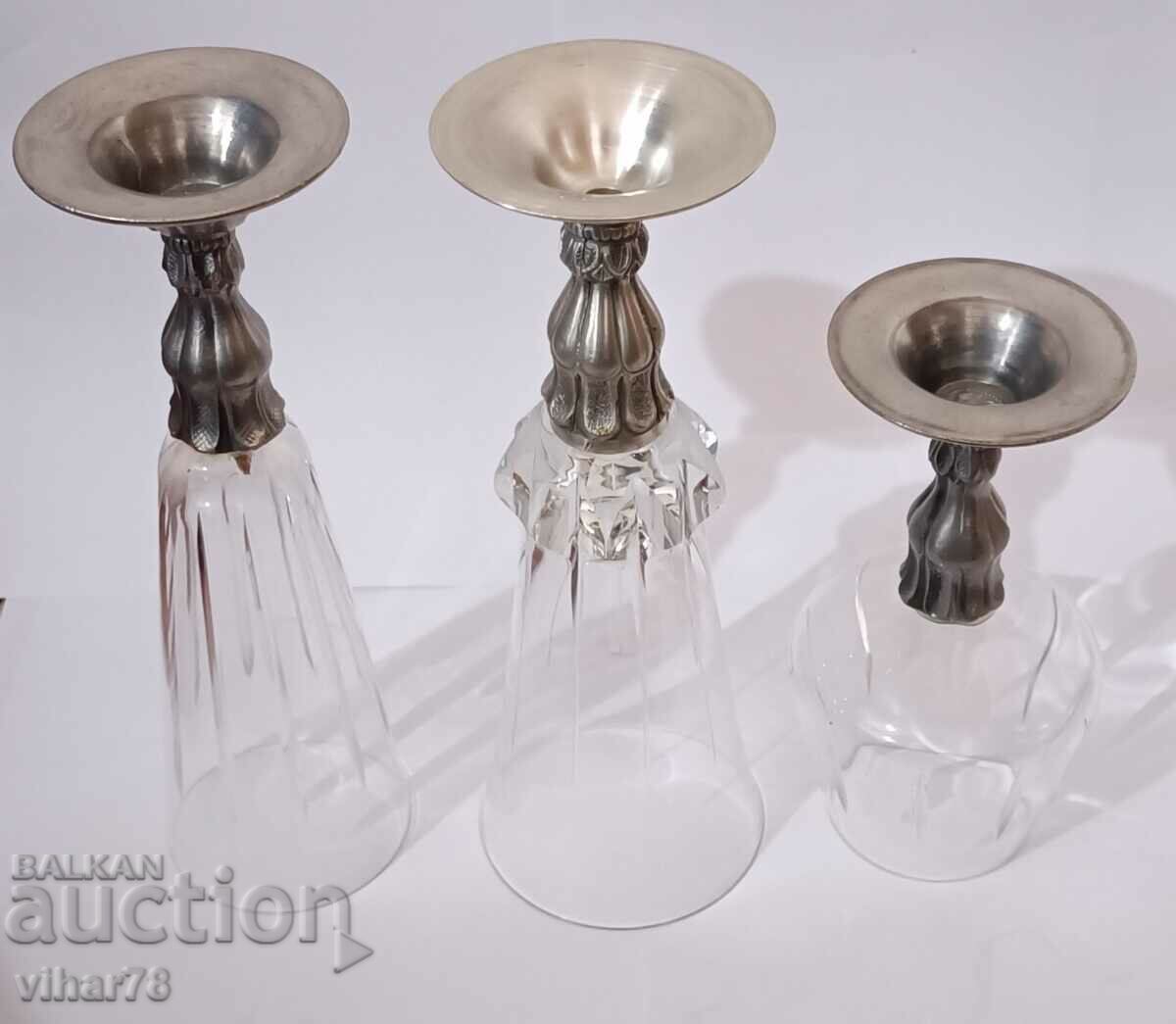 Lot of three glasses - 7