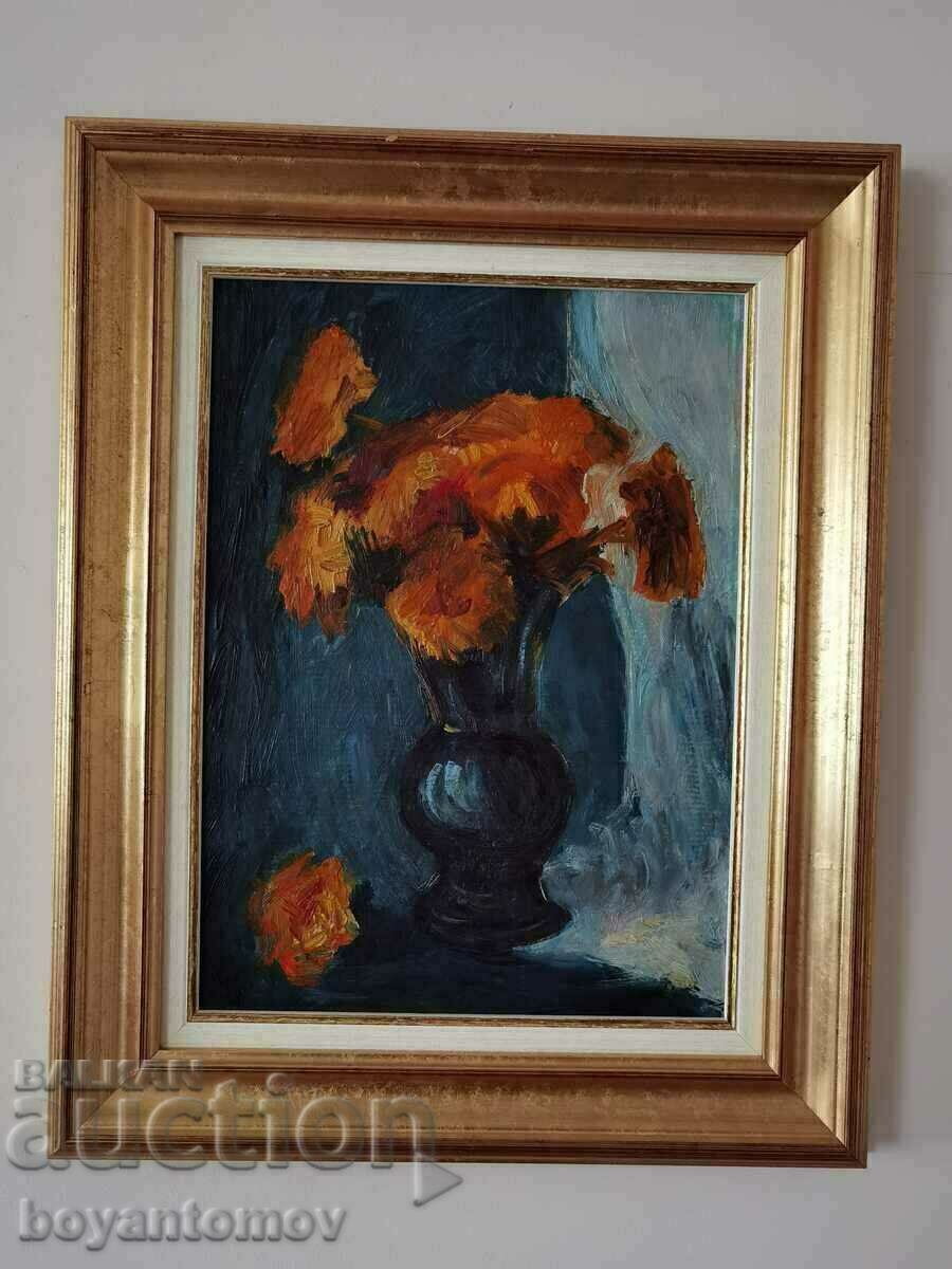 Pictură natură moartă vază cu flori, MBK, NA cu preț € 200.00 | 391.17 BGN