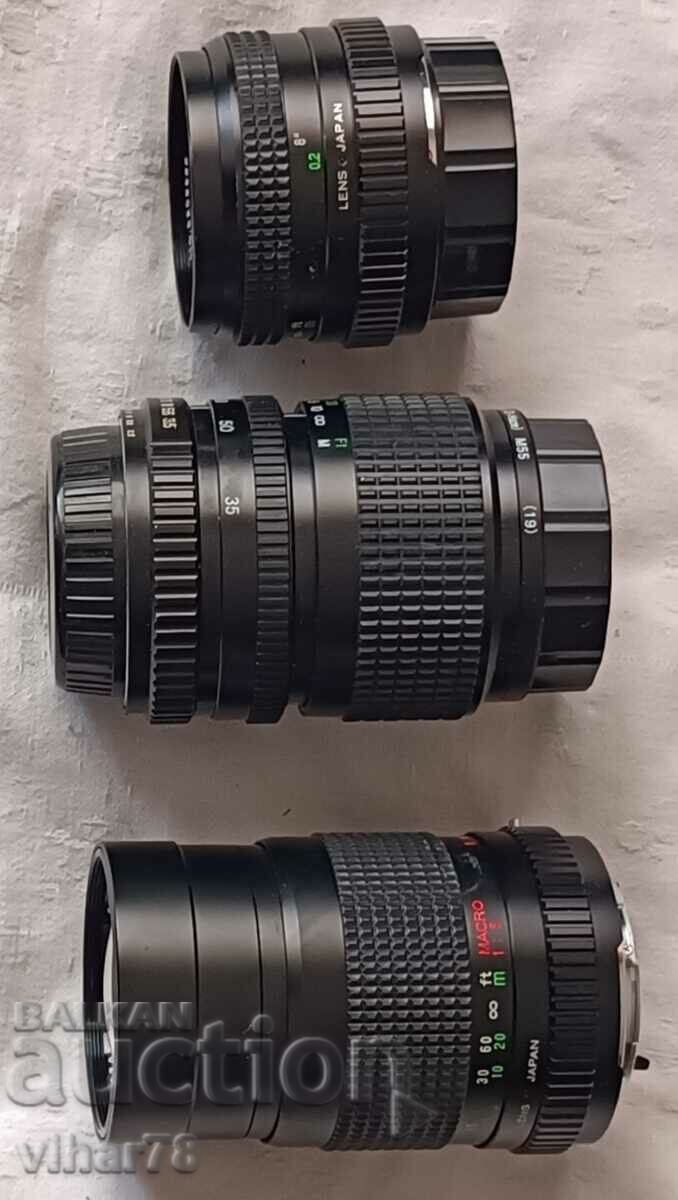 Lot of three lenses