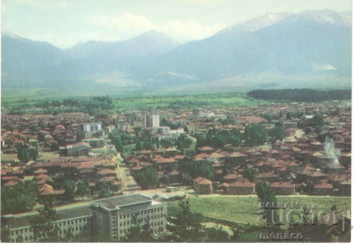 Carte poștală veche - Razlog, Vedere generală