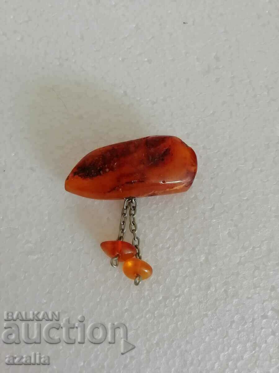 Beautiful amber brooch