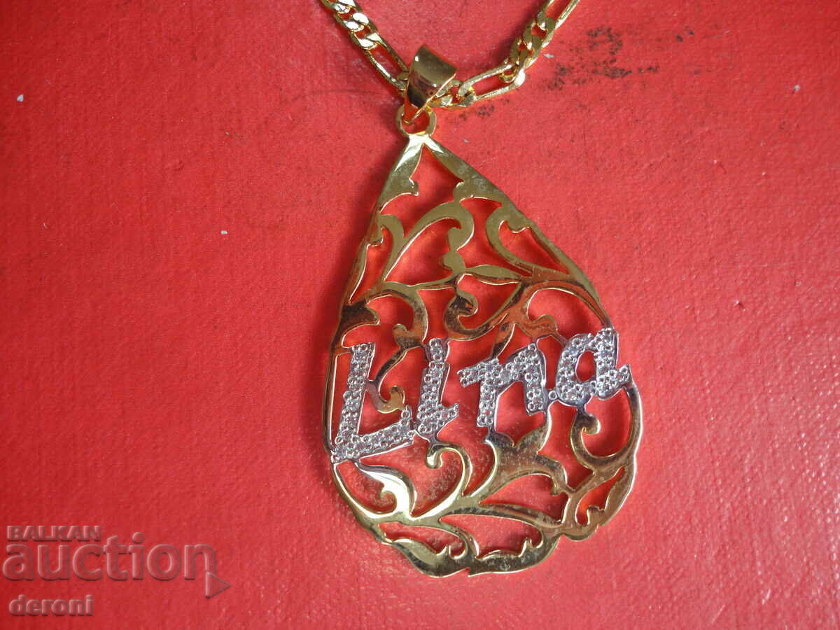 Gold-plated necklace with Lina stones with price 30.00 BGN | € 15.34 Gold-plated necklace with Lina stones with price 30.00 BGN | € 15.34