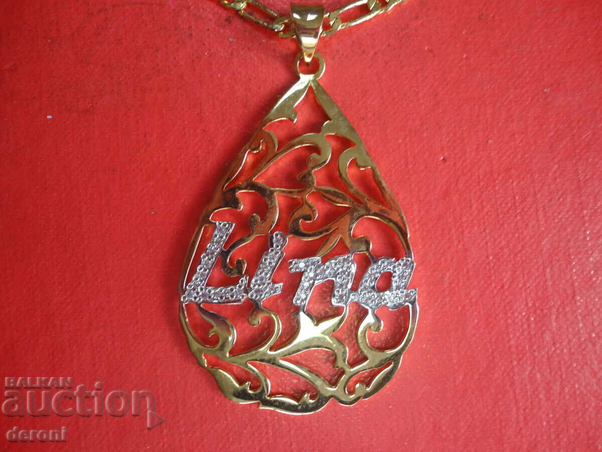 Gold-plated necklace with Lina stones - 6 Gold-plated necklace with Lina stones - 6