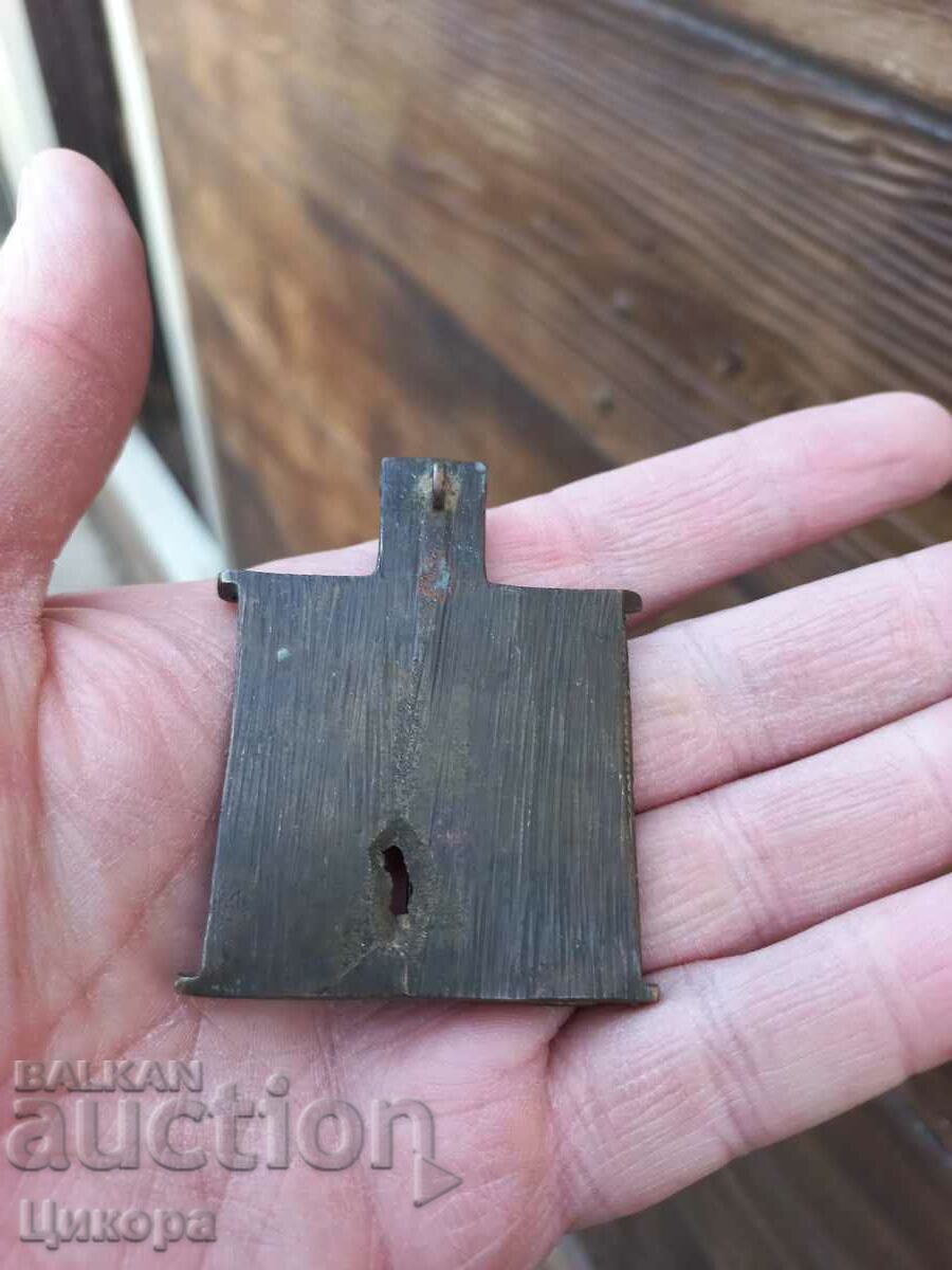 Auction OLD BRONZE ICON TRIPTYCH A SOLDIER Auction OLD BRONZE ICON TRIPTYCH A SOLDIER