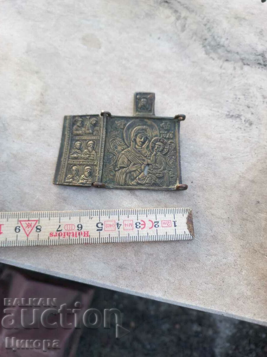 Delivery of OLD BRONZE ICON TRIPTYCH A SOLDIER Delivery of OLD BRONZE ICON TRIPTYCH A SOLDIER