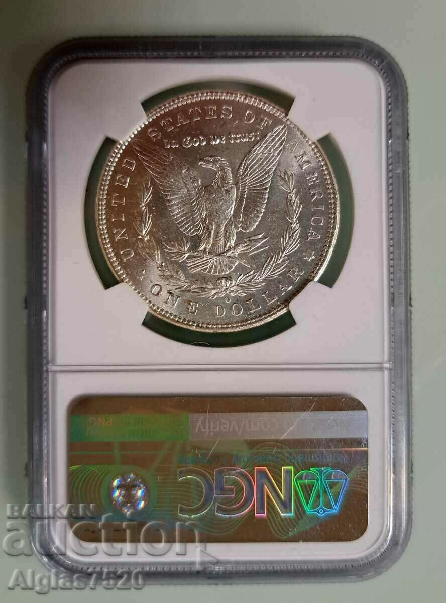 1 Silver Morgan Dollar 1904 "O" MS 62 with price 250.00 BGN | € 127.82