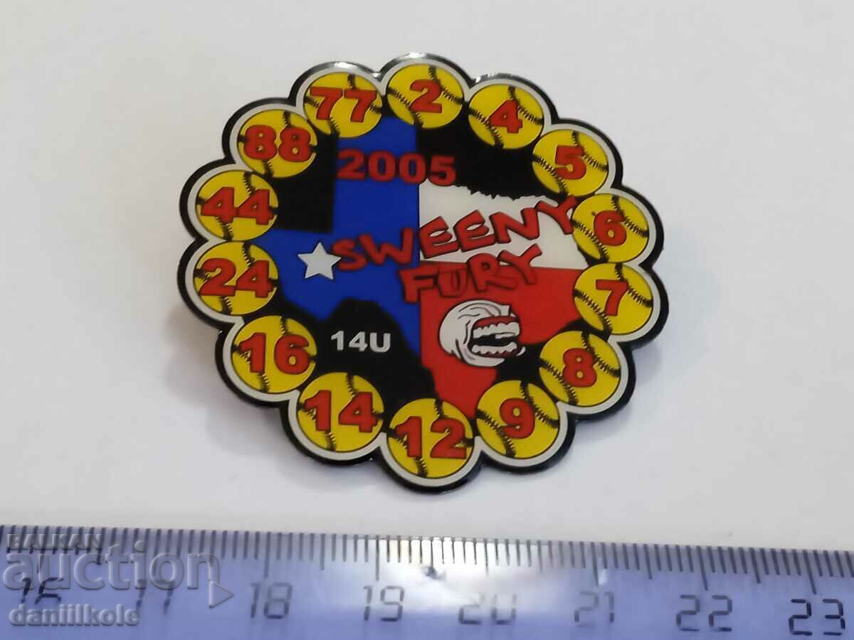 *$*Y*$* USA BADGE PIN BASEBALL SOFTBALL - SUPER - RRR *$*Y*$* with price 13.50 BGN | € 6.90