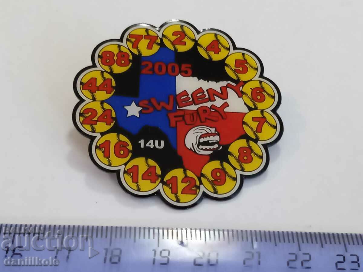Auction  *$*Y*$* USA BADGE PIN BASEBALL SOFTBALL - SUPER - RRR *$*Y*$*
